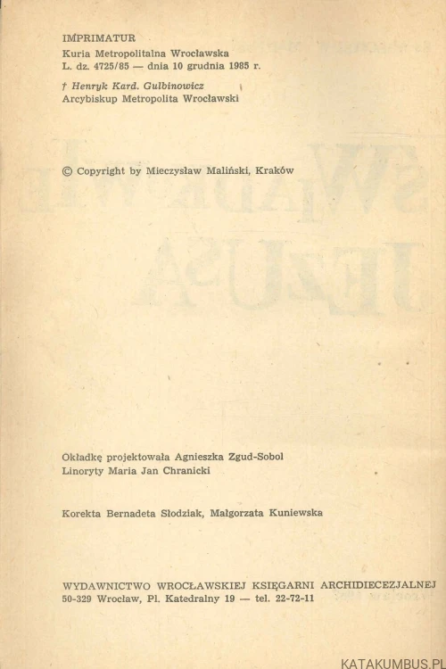 Świadkowie Jezusa. MIECZYSŁAW MALIŃSKI