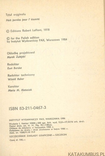 Słowa na wieczność. GILBERT CESBRON