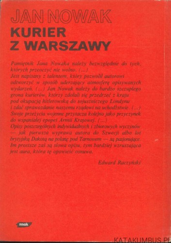 Kurier z Warszawy. JAN NOWAK