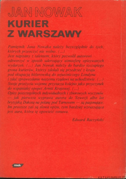 Kurier z Warszawy. JAN NOWAK