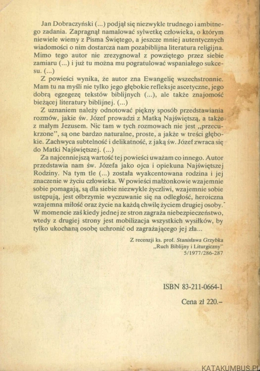 Cień Ojca. JAN DOBRACZYŃSKI