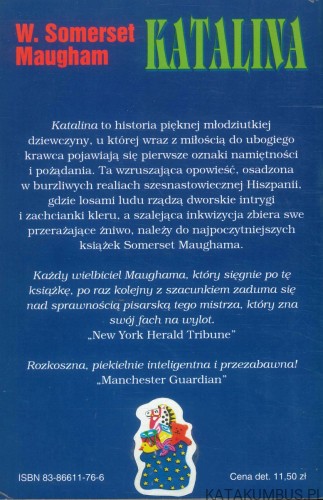 Katalina czyli burzliwe dzieje płomiennej kobiety. W. SOMERSET MAUGHAM