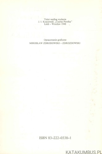 Czarna perełka. JÓZEF IGNACY KRASZEWSKI
