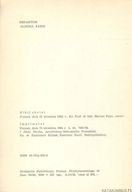 Powołanie do wspólnoty. KS. TADEUSZ RYŁKO