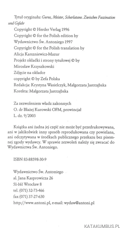 Guru mistrzowie szarlatani. Fascynacje i zagrożenia. REINHART HUMMEL