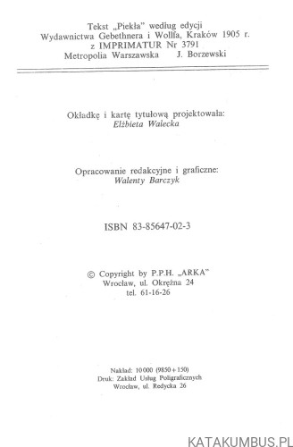 Piekło. Czy jest. Czym jest. PRACA ZBIOROWA