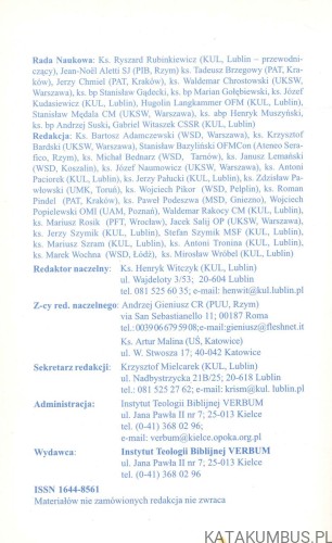 Verbum Vitae 4: Dlaczego nowe przymierze?. PRACA ZBIOROWA