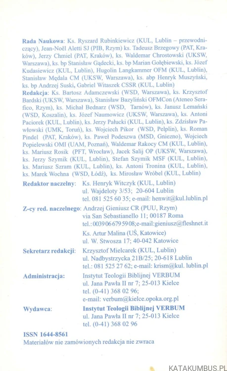 Verbum Vitae 4: Dlaczego nowe przymierze?. PRACA ZBIOROWA