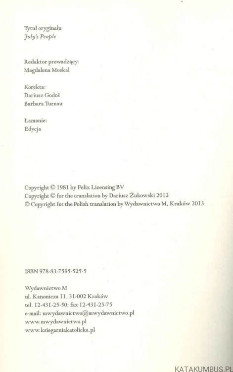 Ludzie Julya. NADINE GORDIMER