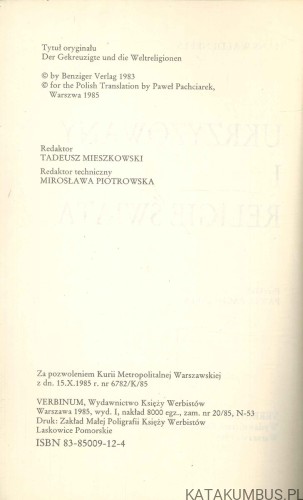 Ukrzyżowany i religie świata. HANS WALDENFELS