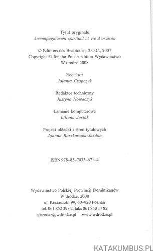 Towarzyszenie duchowe. JEAN-CLAUDE SAGNE OP