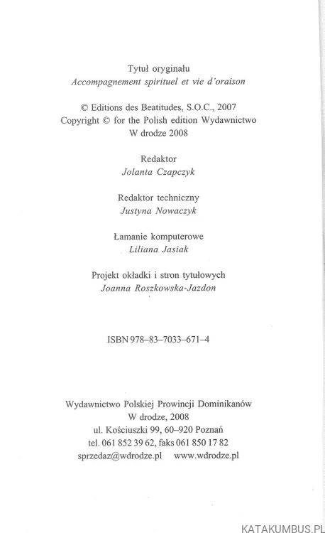 Towarzyszenie duchowe. JEAN-CLAUDE SAGNE OP