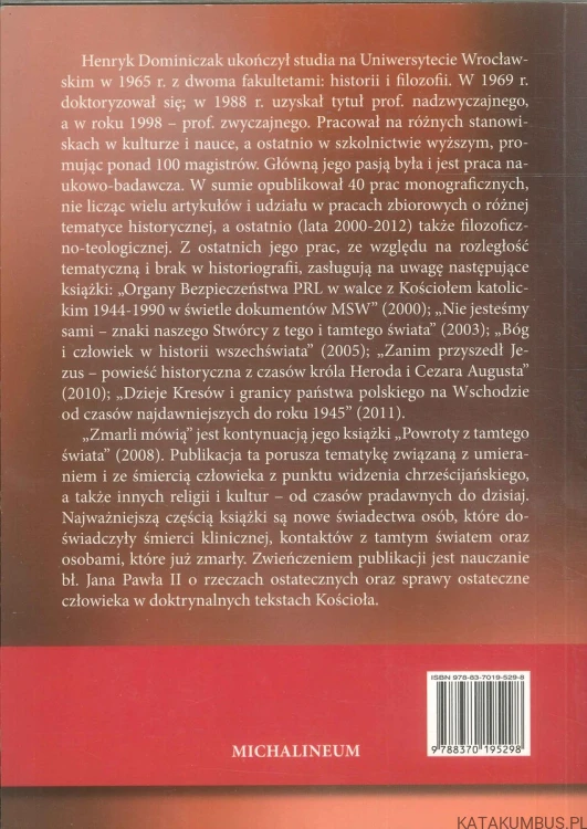 Zmarli mówią. HENRYK DOMINICZAK