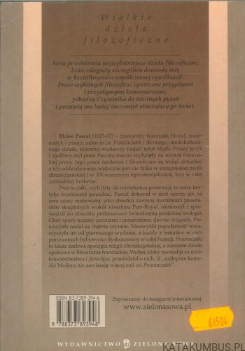 Prowincjałki. BLAISE PASCAL