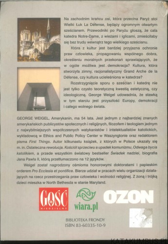 Katedra i sześcian. Europa, Stany Zjednoczone i polityka bez Boga. GEORGE WEIGEL