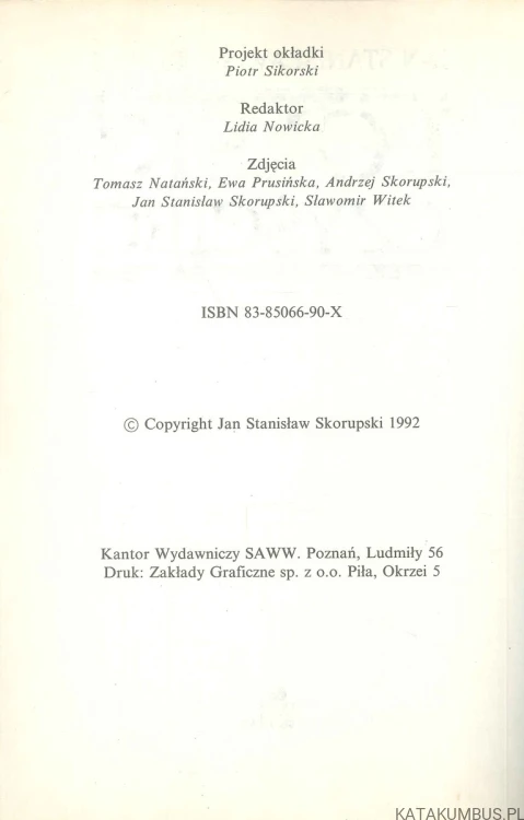 Polski czyściec. JAN STANISŁAW SKORUPSKI