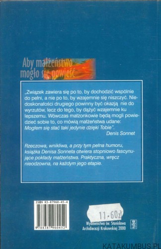 Aby małżeństwo mogło się powieść. DENIS SONNET