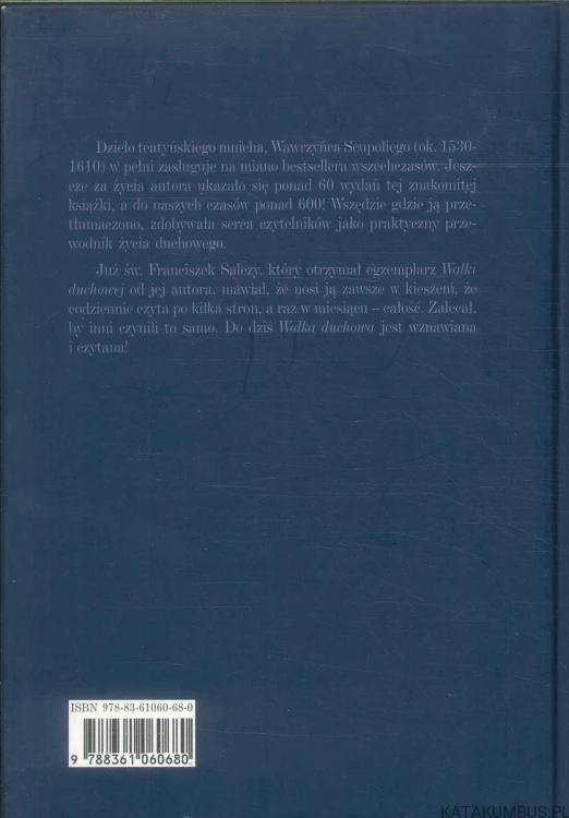 Walka duchowa. WAWRZYNIEC SCUPOLI