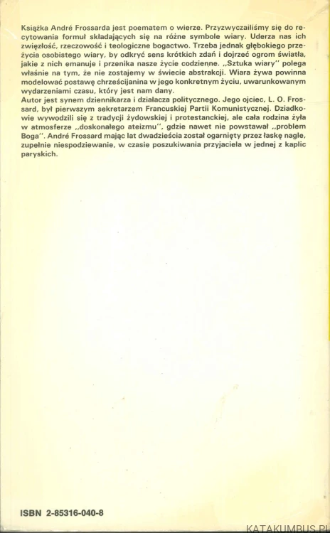 Credo. ANDRÉ FROSSARD