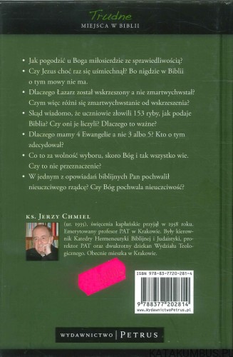 Trudne miejsca w Biblii. KS. JERZY CHMIEL