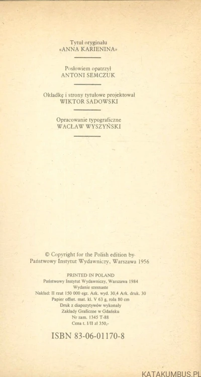 Anna Karenina. LEW TOŁSTOJ