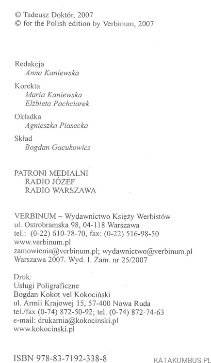 Doświadczenie religijne. TADEUSZ DOKTÓR