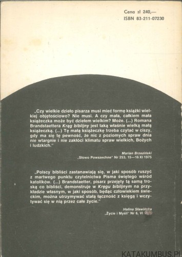Krąg biblijny. ROMAN BRANDSTAETTER
