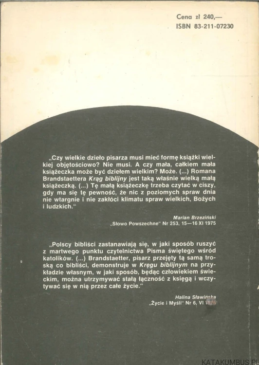 Krąg biblijny. ROMAN BRANDSTAETTER