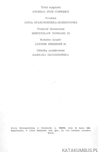 Dziennik nawróconego. PIOTR VAN DER MEER DE WALCHEREN