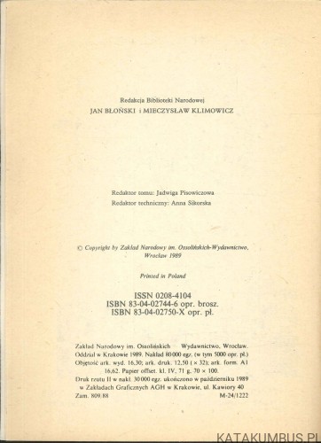 Wybór poezji. KRZYSZTOF KAMIL BACZYŃSKI