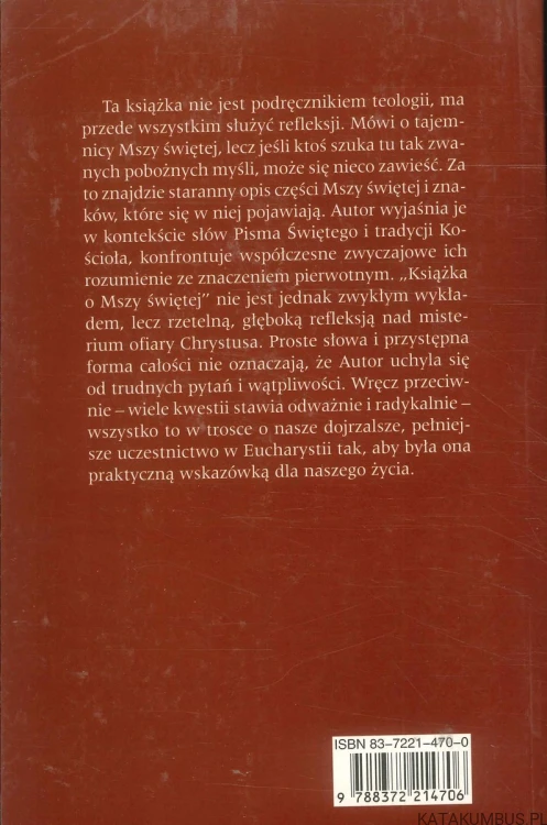 Książka o Mszy świętej. JAN KUŹNIAR