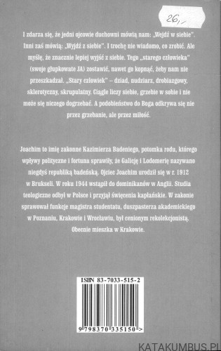 Fotel z widokiem na pole. JOACHIM BADENI