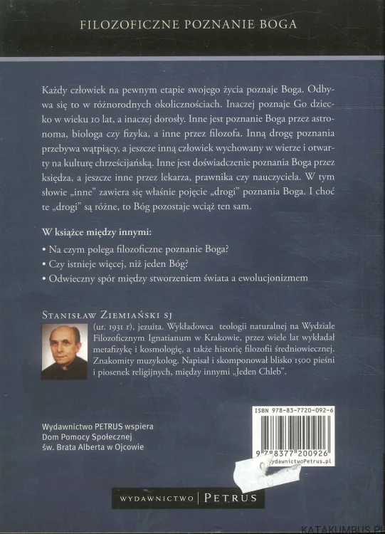 Filozoficzne poznanie Boga. STANISŁAW ZIEMIAŃSKI SJ