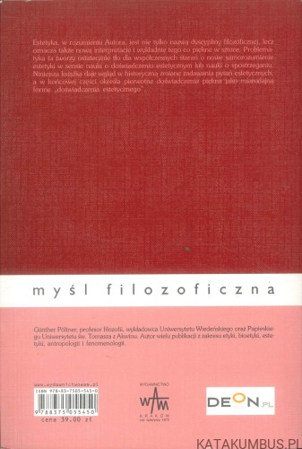 Estetyka filozoficzna. GÜNTHER PÖLTNER