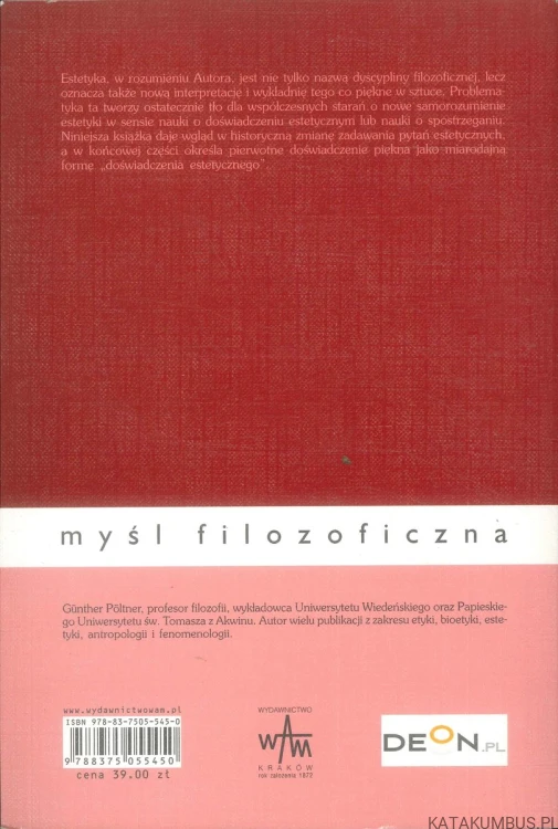 Estetyka filozoficzna. GÜNTHER PÖLTNER