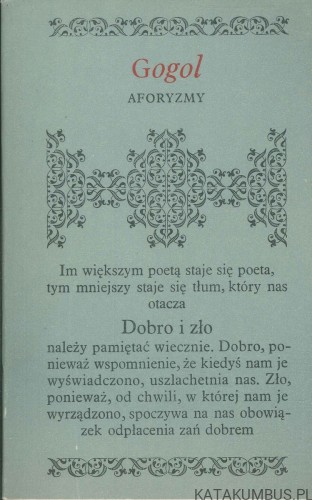 Aforyzmy. GOGOL MIKOŁAJ