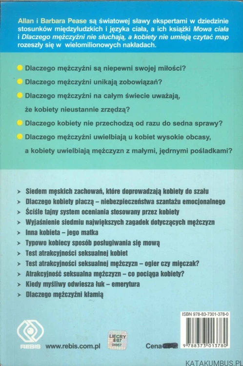 Dlaczego mężczyźni kłamią, a kobiety płaczą. ALLAN I BARBARA PEASE