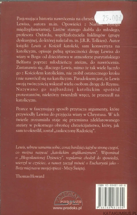 C.S. Lewis a Kościół katolicki. JOSEPH PEARCE