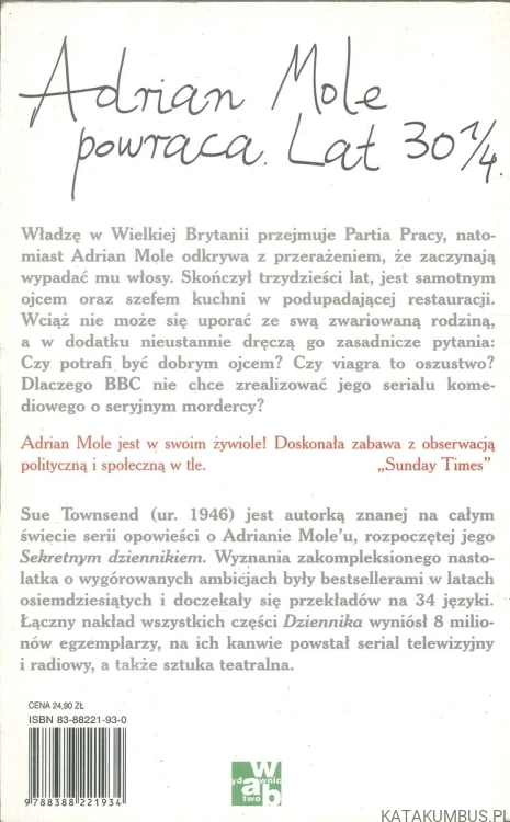 Adrian Mole: Czas cappuccino. SUE TOWNSEND