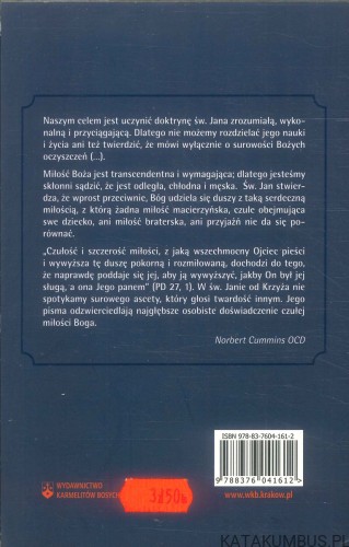 Wprowadzenie do nauki św. Jana od Krzyża. NORBERT CUMMINS OCD