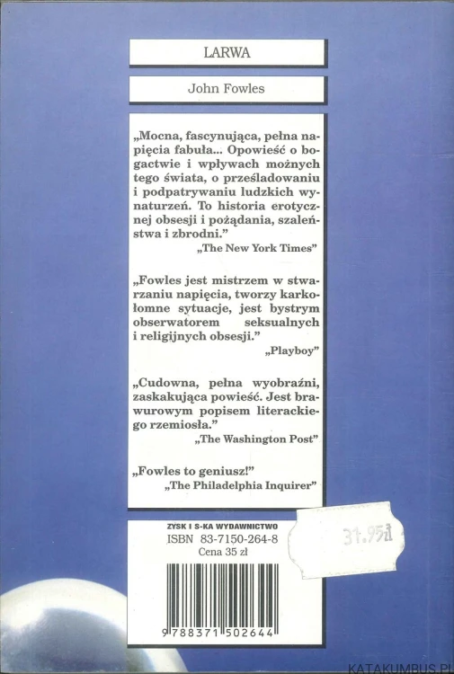 Larwa. JOHN FOWLES