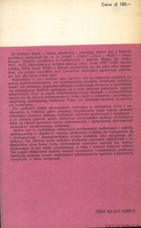 Życie jako zadanie. ELŻBIETA SUJAK