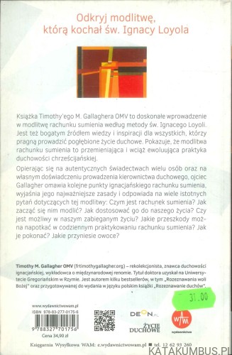 Modlitwa rachunku sumienia. TIMOTHY M. GALLAGHER OMV
