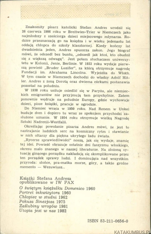 Rycerze sprawiedliwości. STEFAN ANDRES