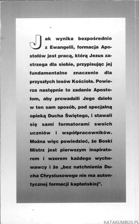 Wskazania dotyczące przygotowania wychowawców w seminariach. PRACA ZBIOROWA