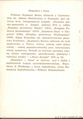 Bogusław i Anna. ZYGMUNT BORAS