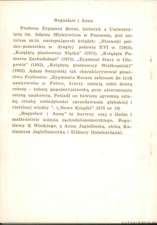 Bogusław i Anna. ZYGMUNT BORAS