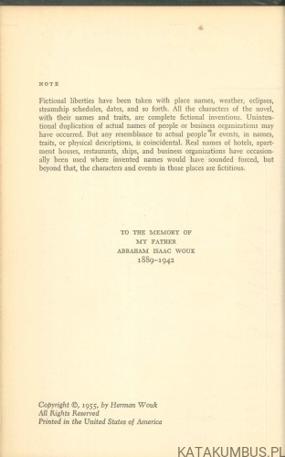 Marjorie Morningstar. HERMAN WOUK