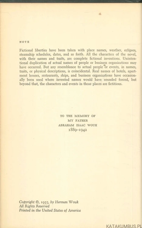 Marjorie Morningstar. HERMAN WOUK