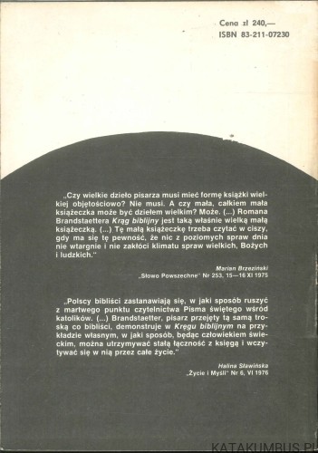 Krąg biblijny. ROMAN BRANDSTAETTER